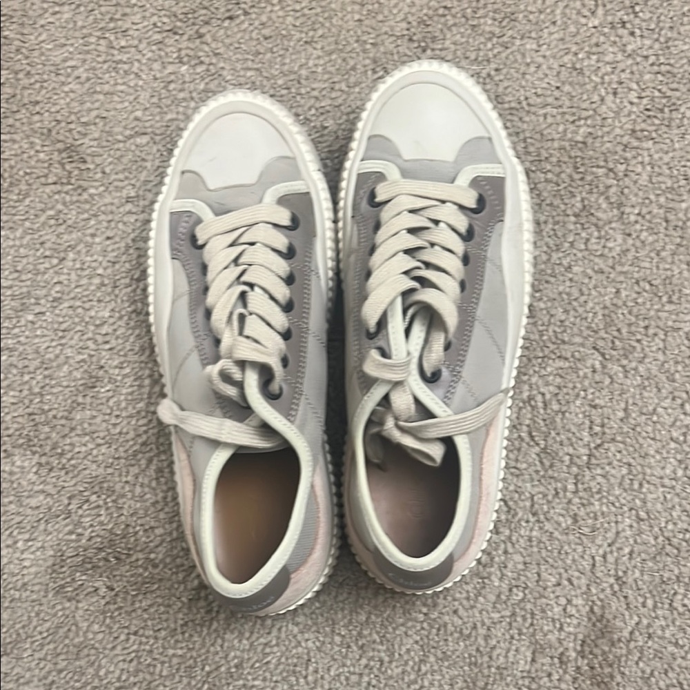 Chloe Gray and White Women's Sneakers